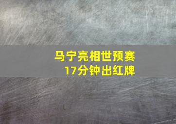 马宁亮相世预赛 17分钟出红牌